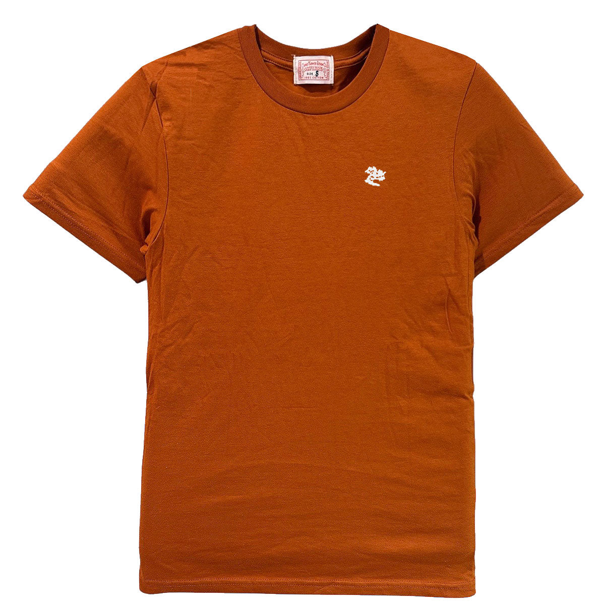 4.4oz TEXAS MADE Burnt Orange Crew Neck Embroidery