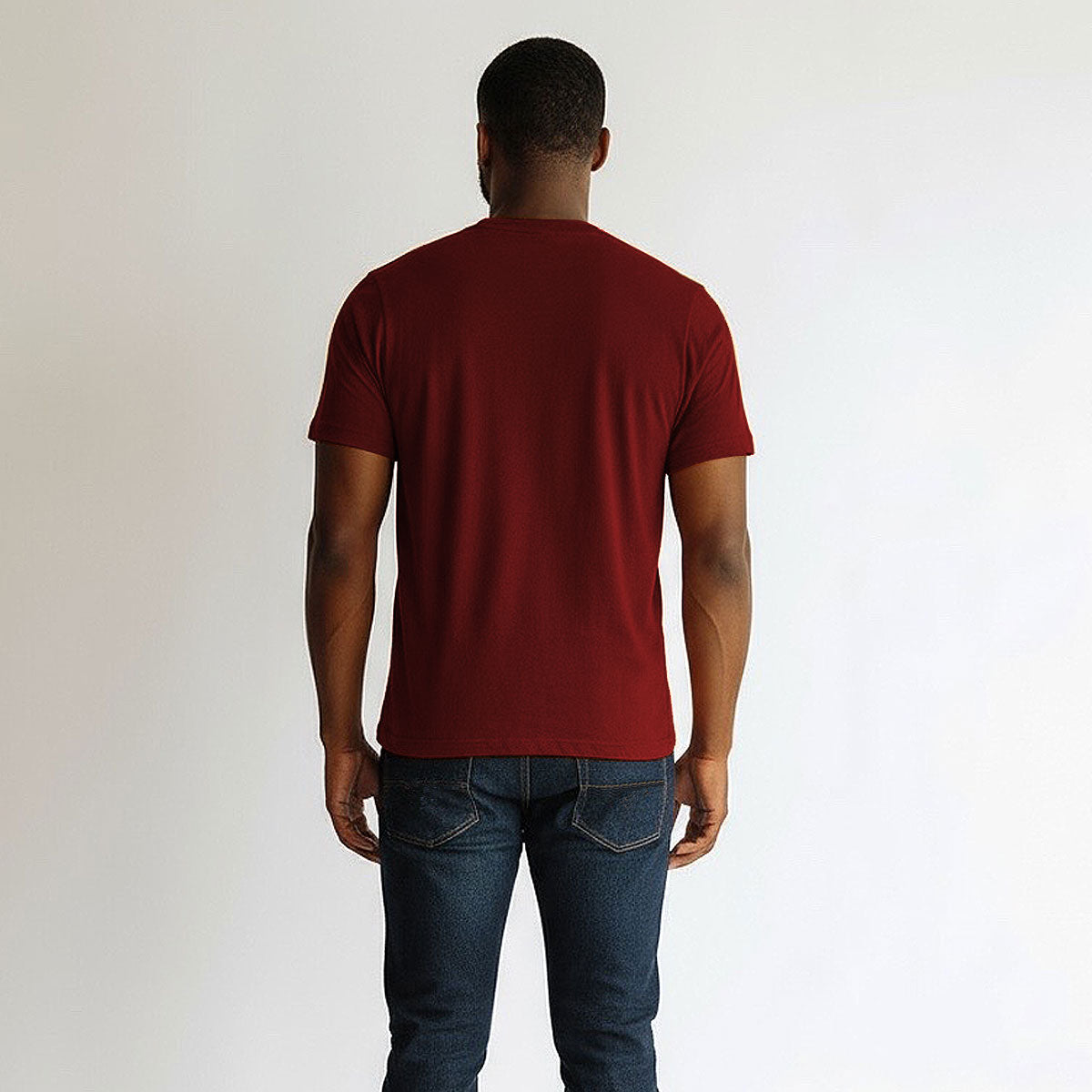 4.4oz TEXAS MADE Cranberry Crew Neck Embroidery