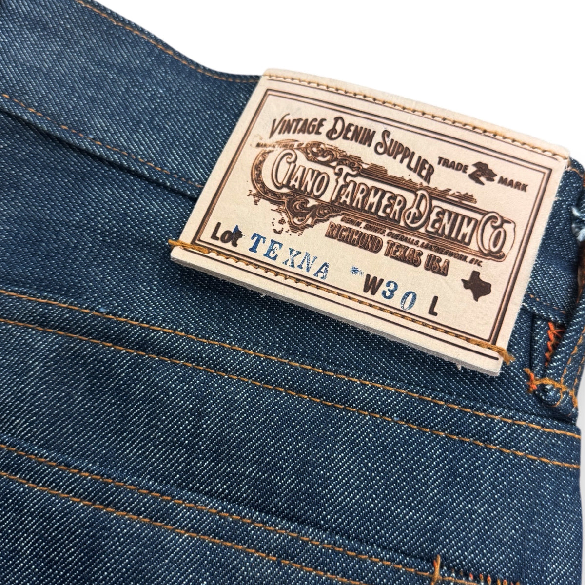 #TEXNA 13.5oz Selvedge TEXAS Organic Denim "NATURAL" [Slim Fit 901]