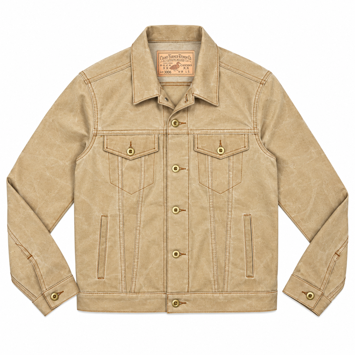 [OPSTK] #3006 1967 Type III Modify Jacket 18oz "Pinkerton" Natural Wax Duck Canvas "Slim Fit"