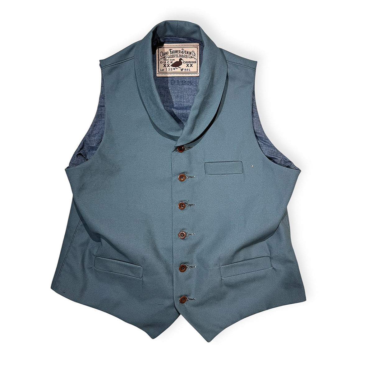 #133 12oz Duck Canvas Type D Waistcoat Seagrass