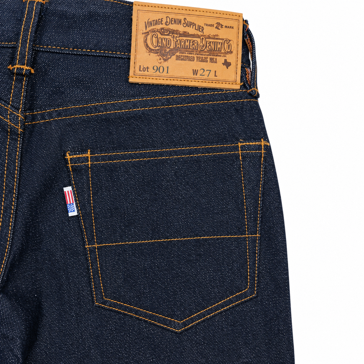[OPSTK] #901 13oz Selvedge Cone Mills Denim 5 Pocket Model "Slim Fit" 901