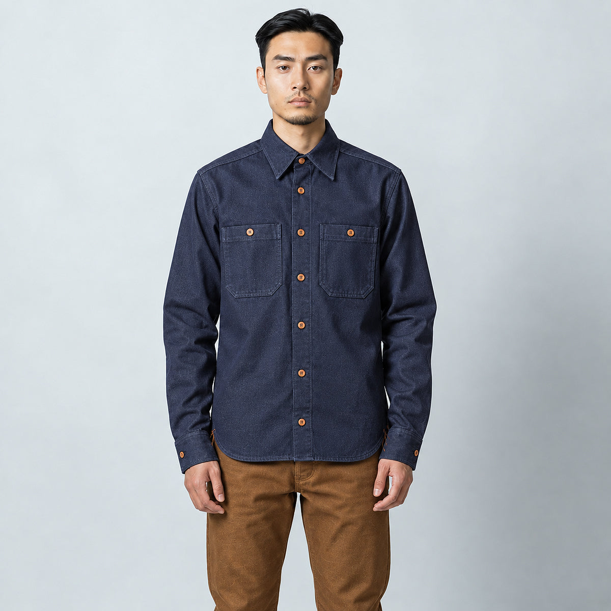 (OPSTK) #133 12oz USA Duck Canvas Work Shirt Navy