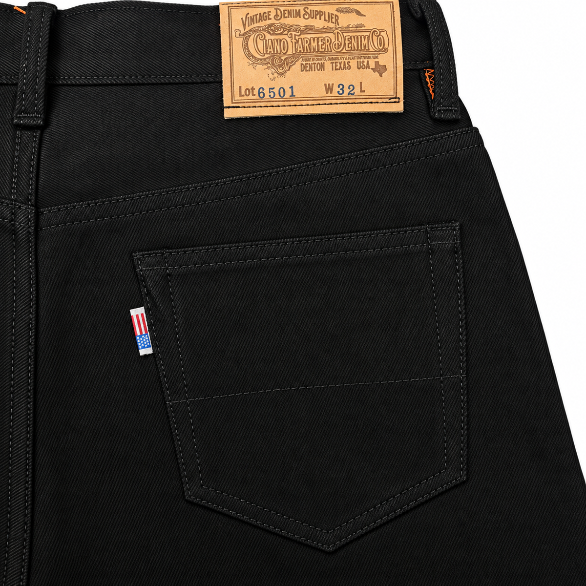 [OPSTK] #6501 14oz Italian Double Black Red/White Selvage " Regular Fit" 905
