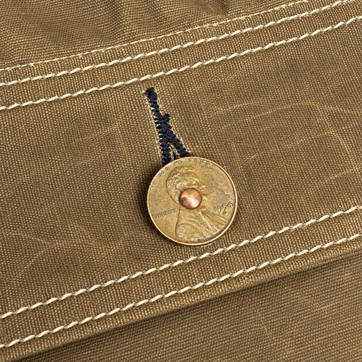 [OPSTK] #0811 12oz Nutmeg Brown Wax Duck Canvas 1954 Type II Jacket Lined " Regular Fit"