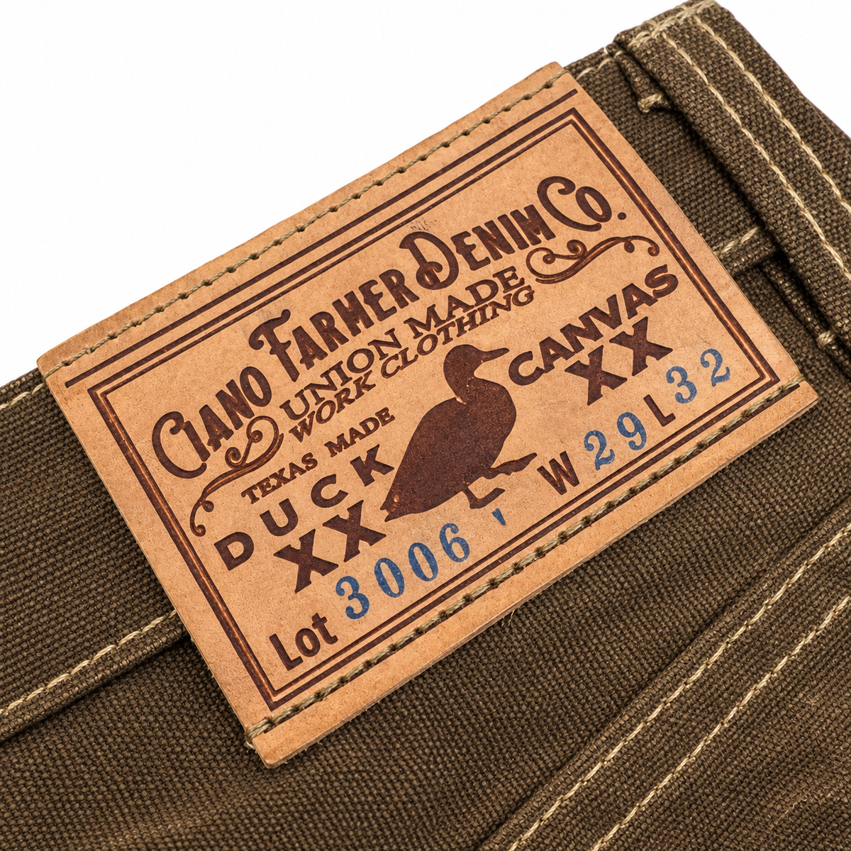 [OPSTK] #3006 18oz WAX Duck Canvas Nutmeg Brown 5 Pocket Model "Regular Fit" 905