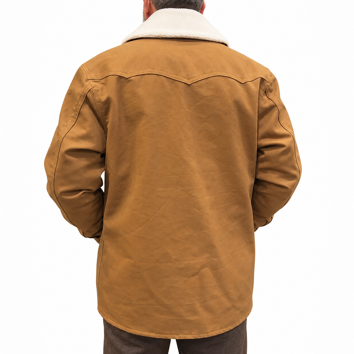 [OPSTK] #133 12oz Ochre Brown Duck Canvas Modify Pea Coat Lined