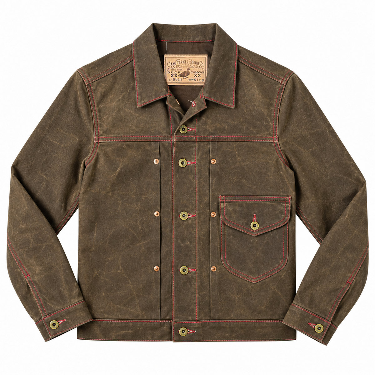 [OPSTK] #3006 18oz NutMeg Brown Wax Duck Canvas William Harris Ranch Jacket "Regular Fit"