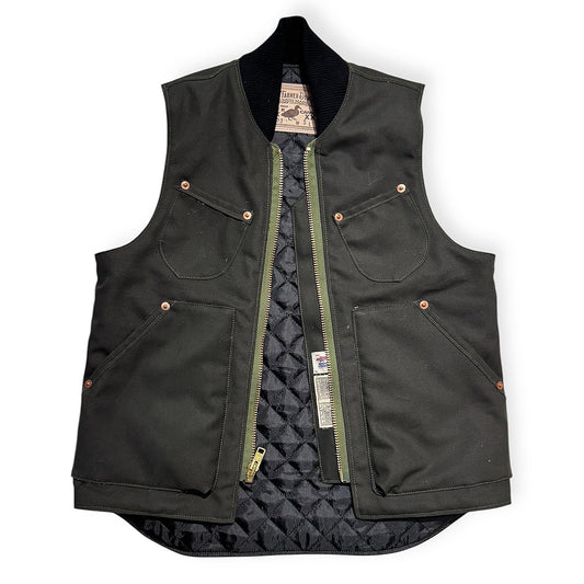 #133 12oz Duck Canvas Lined Workman Waistcoat Olive