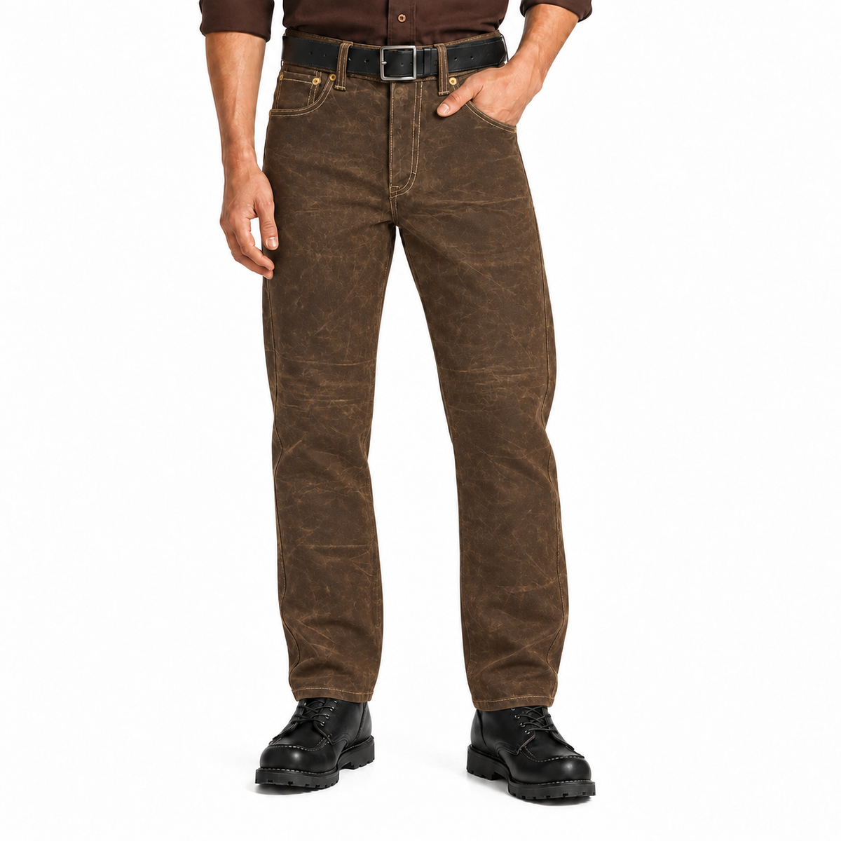[OPSTK] #3006 18oz WAX Duck Canvas Nutmeg Brown 5 Pocket Model "Regular Fit" 905