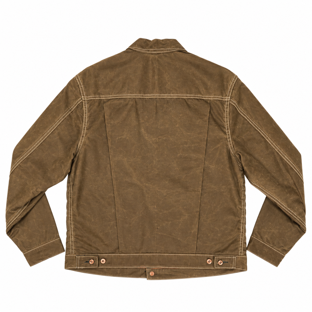 [OPSTK] #0811 12oz Nutmeg Brown Wax Duck Canvas 1954 Type II Jacket Lined " Regular Fit"