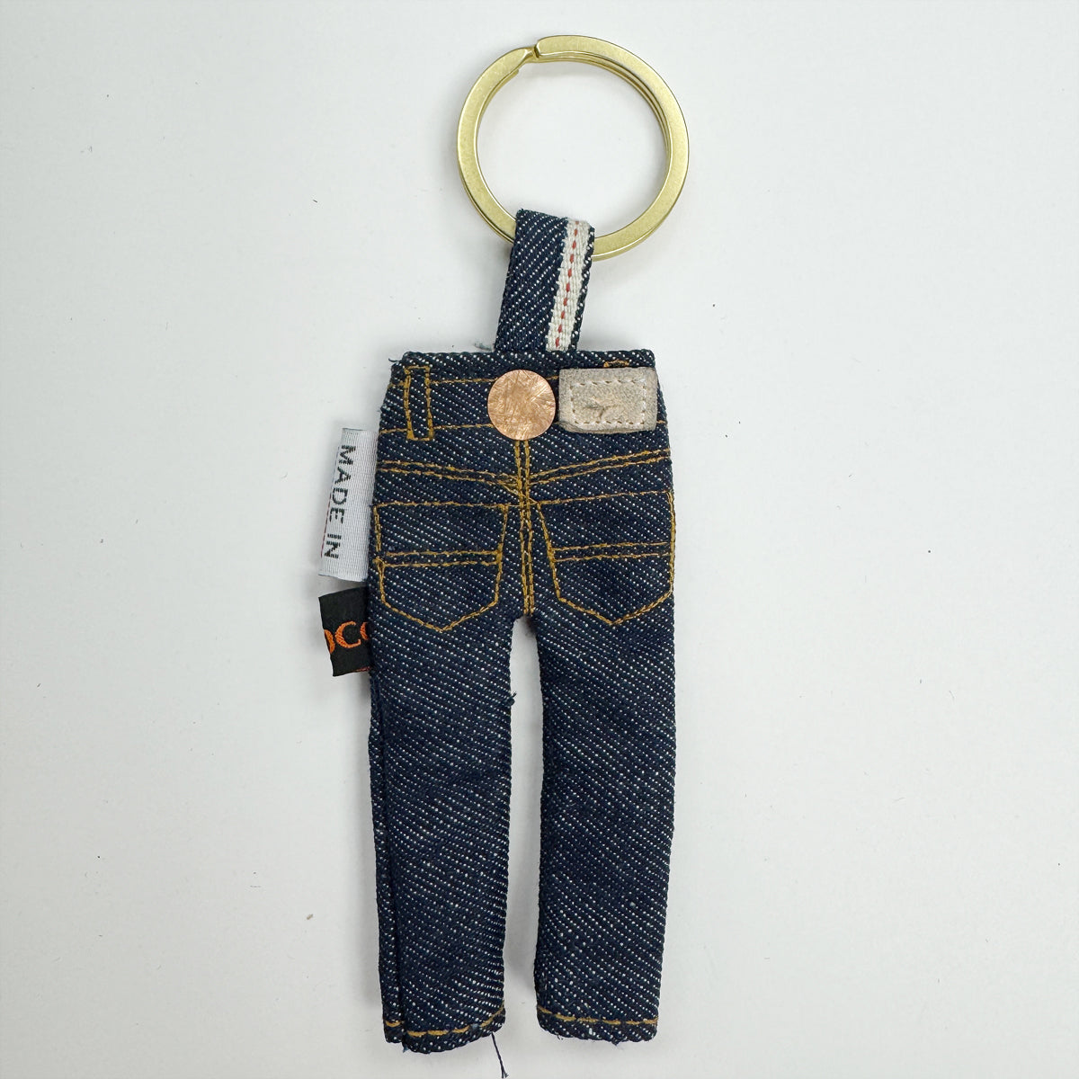 #186 Cone Mills Tiny Jean Keychain