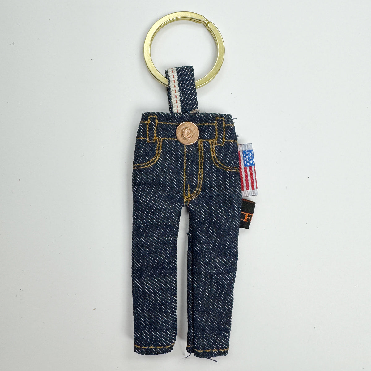 #186 Cone Mills Tiny Jean Keychain