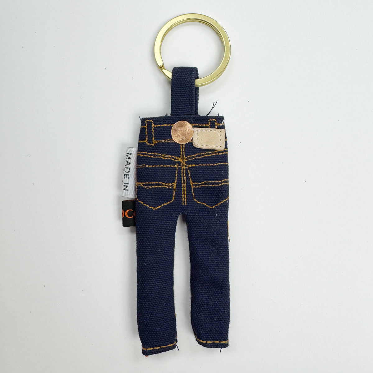 #133 Duck Canvas Navy Tiny Jean Keychain
