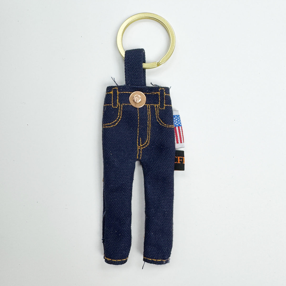 #133 Duck Canvas Navy Tiny Jean Keychain