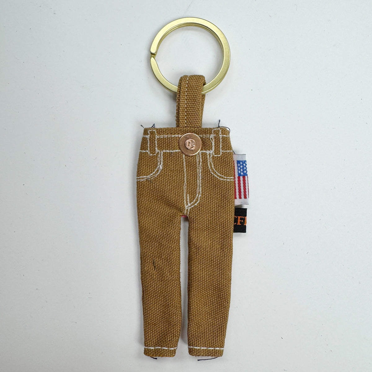 #133 Duck Canvas Ochre Tiny Jean Keychain