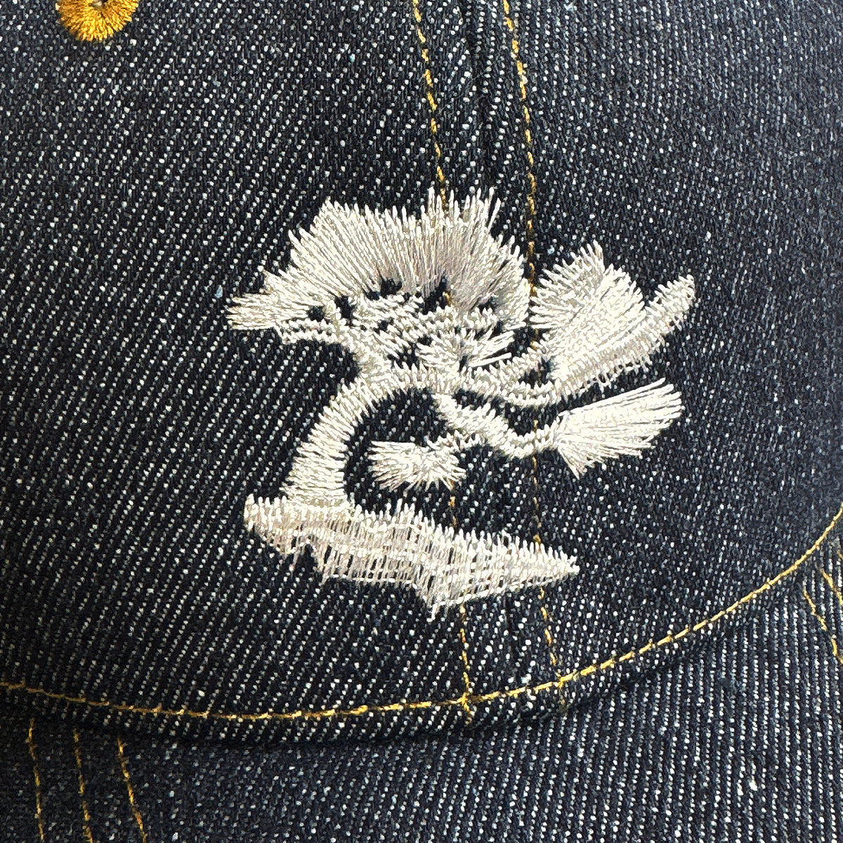 14oz Cone Mills Denim Snapback HAT CFDCo Embroidery TM Logo  - Mid Crown