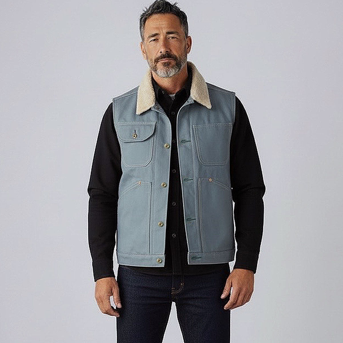 #133 12oz Duck Canvas "Hamby" Vest Seagrass
