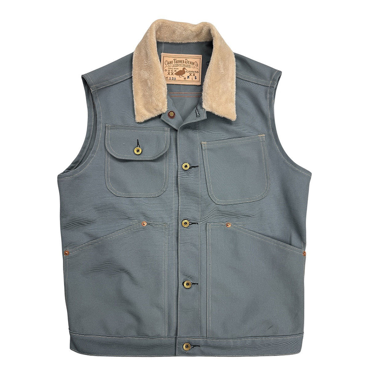 #133 12oz Duck Canvas "Hamby" Vest Seagrass