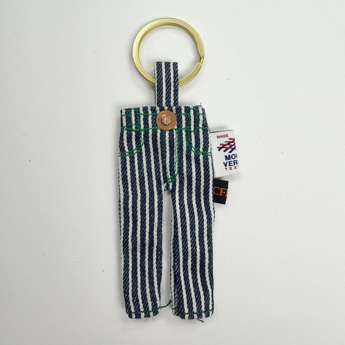 #HIC Hickory Stripe Tiny Jean Keychain