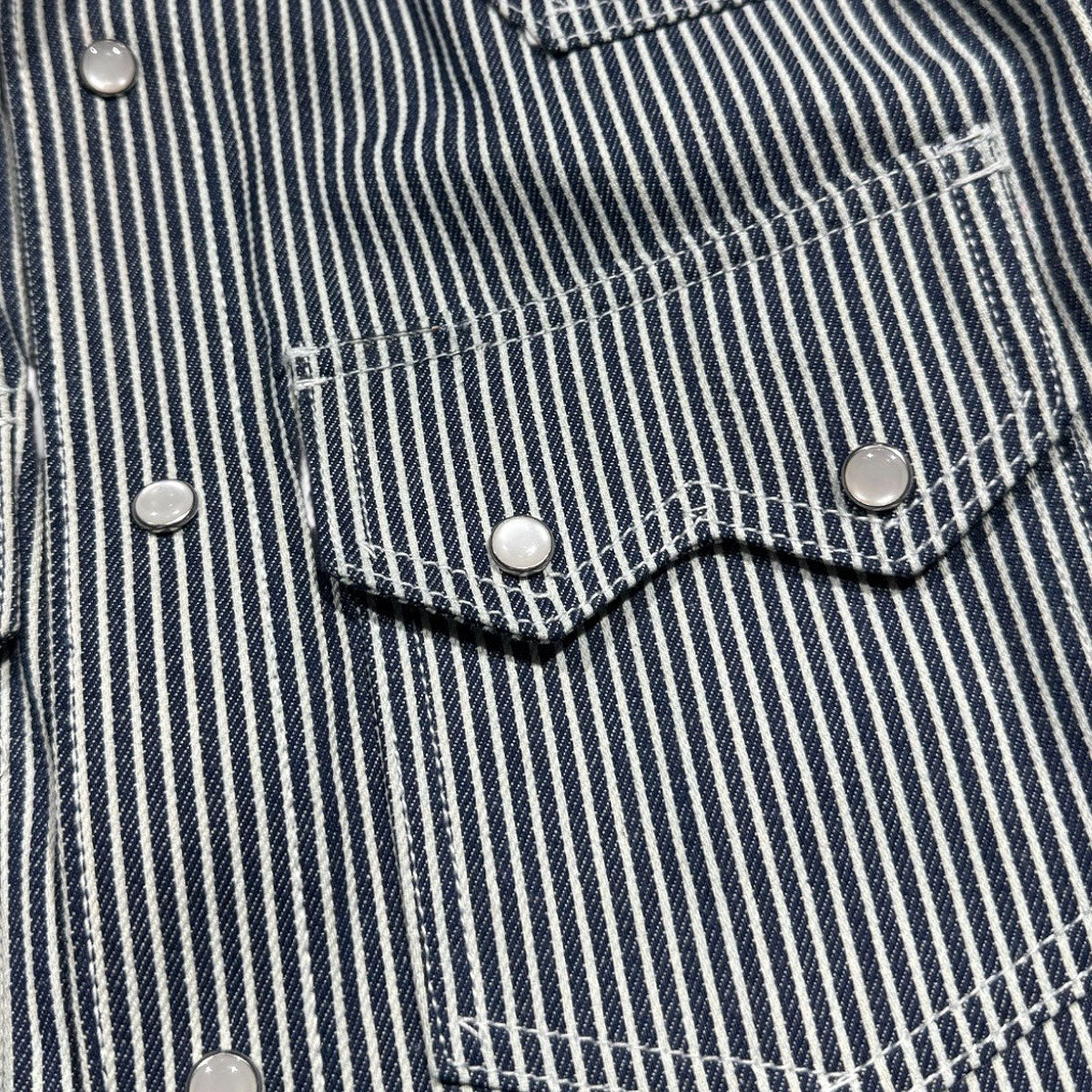 #HIC 10oz MV Mills Hickory Stripe Saw Tooth Work Shirt Long Sleeve (OPSTK)