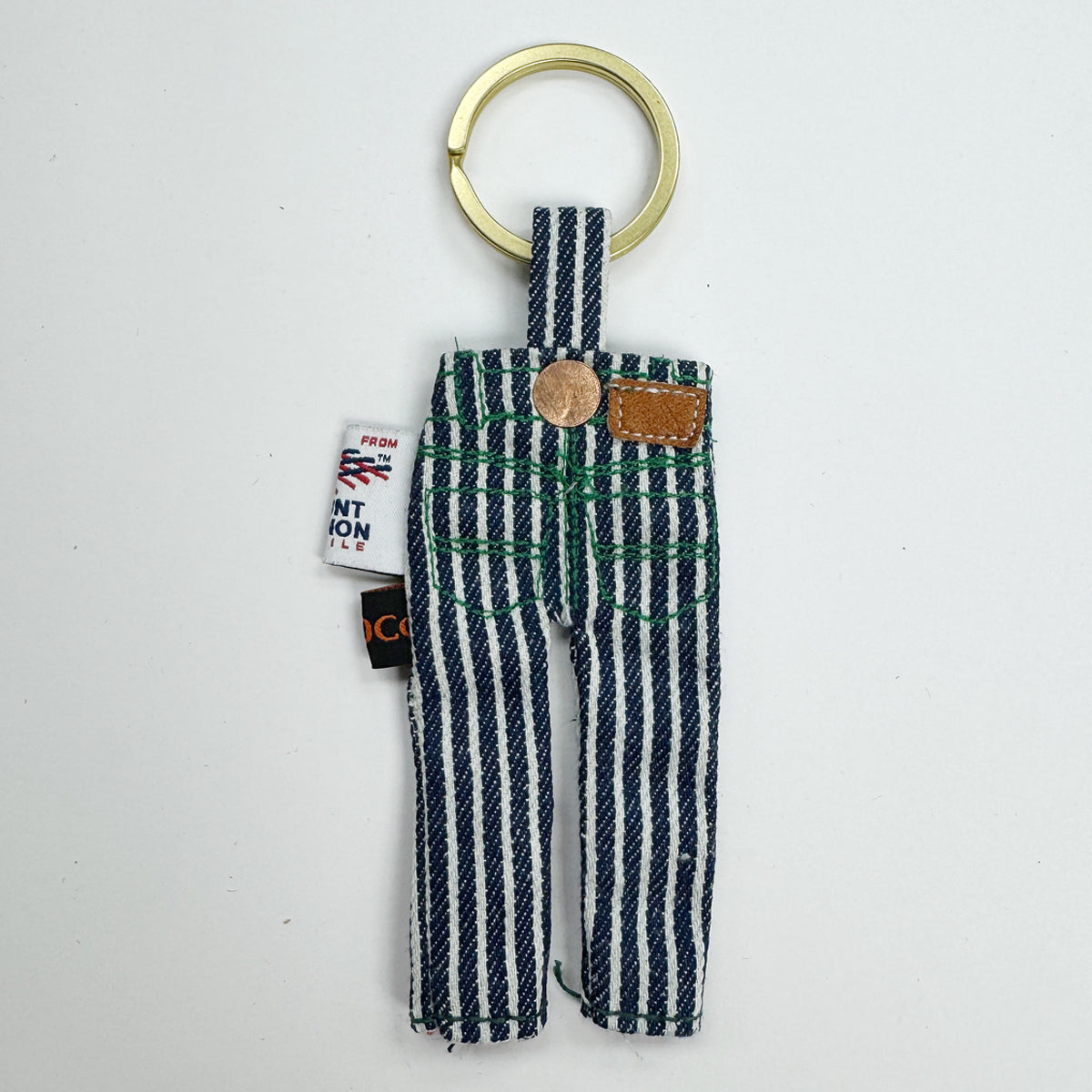 #HIC Hickory Stripe Tiny Jean Keychain