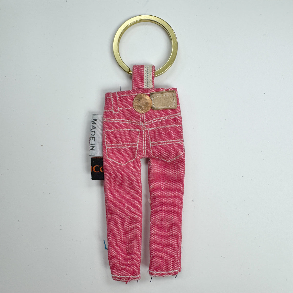 #PINK Pink Selvage Tiny Jean Keychain