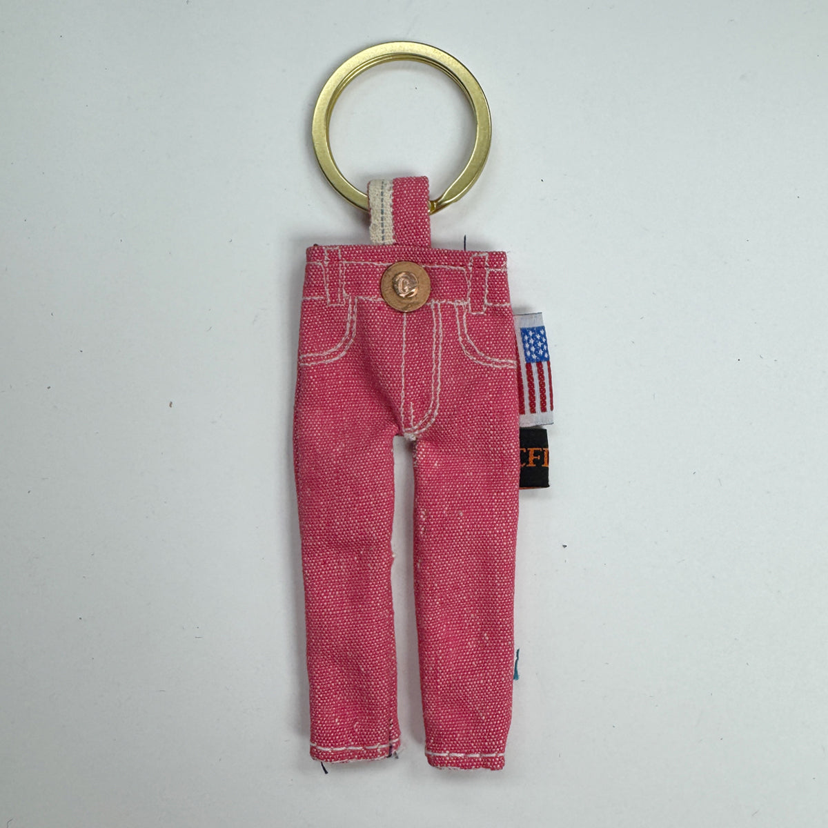 #PINK Pink Selvage Tiny Jean Keychain