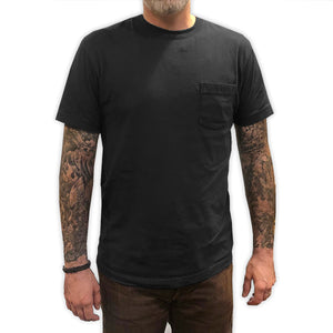 4.4oz TEXAS MADE " Pocket " Crew Neck Black