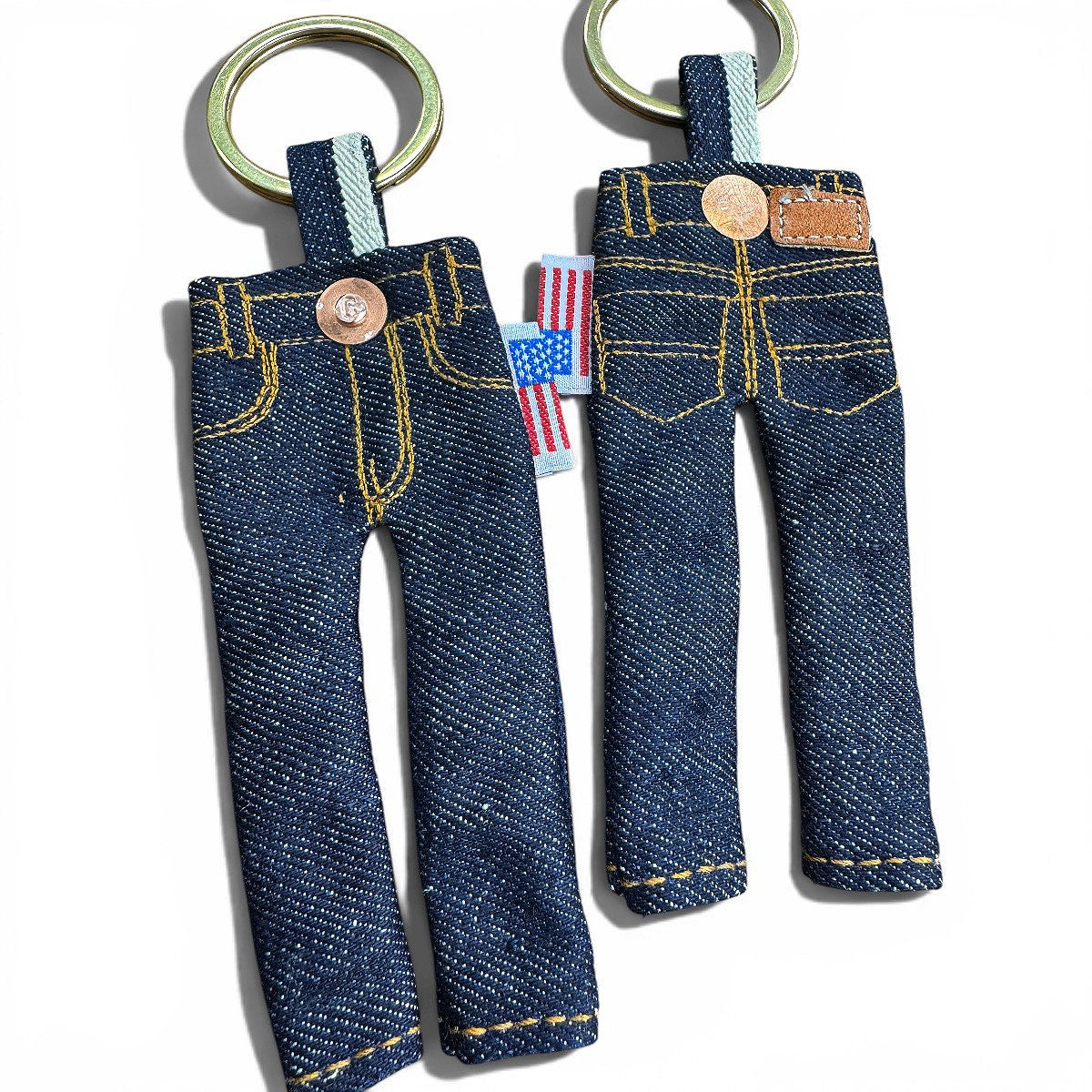 #186 Cone Mills Tiny Jean Keychain