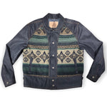 14oz Cone Mills Denim Cossack Jacket w/ Wool Insets