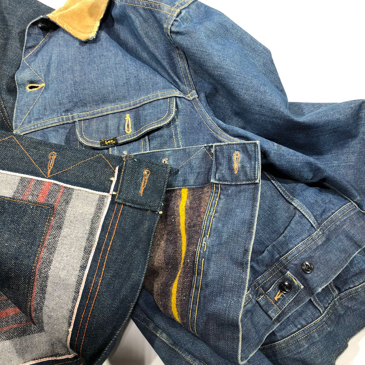 20oz Japanese INDIGO 'Secret Denim" LSR Style Jacket "unsanforized"