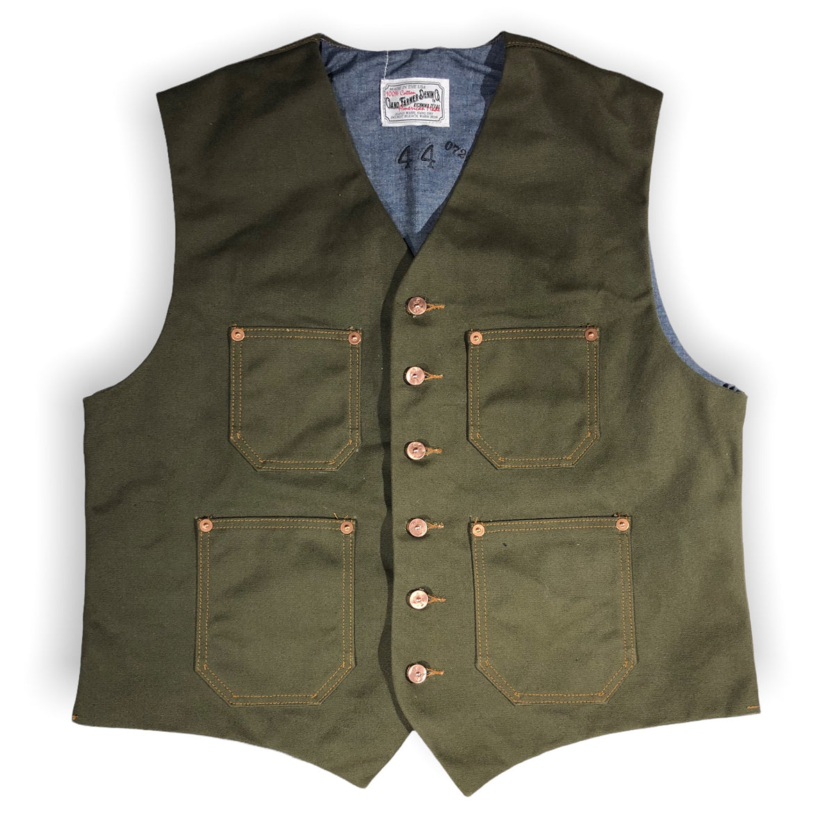 Waistcoat TYPE IH [ ICHIRO HACHIYA ] 18oz Duck Canvas { Various Colors }