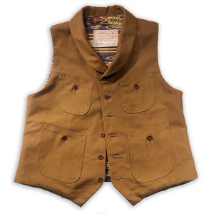 12oz Ochre Duck Canvas Type SW Waistcoat w/wool liner