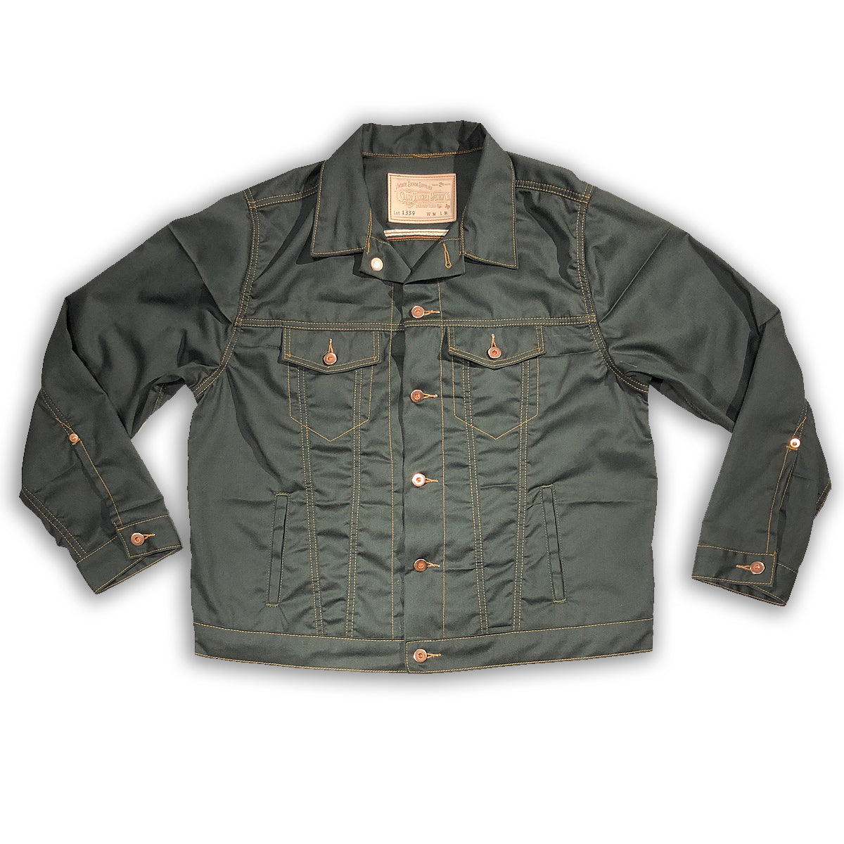 10oz 1960's [ Deadstock] Workman OD Green Selvage Twill Type III Jacket [ Modify ]