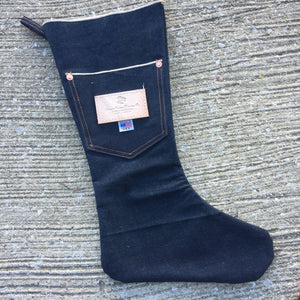 CFDCo Christmas Stocking CONE Mills Selvage Denim