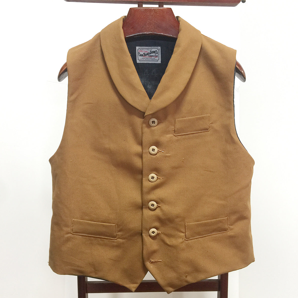12oz Ochre Duck Canvas Type D Waistcoat