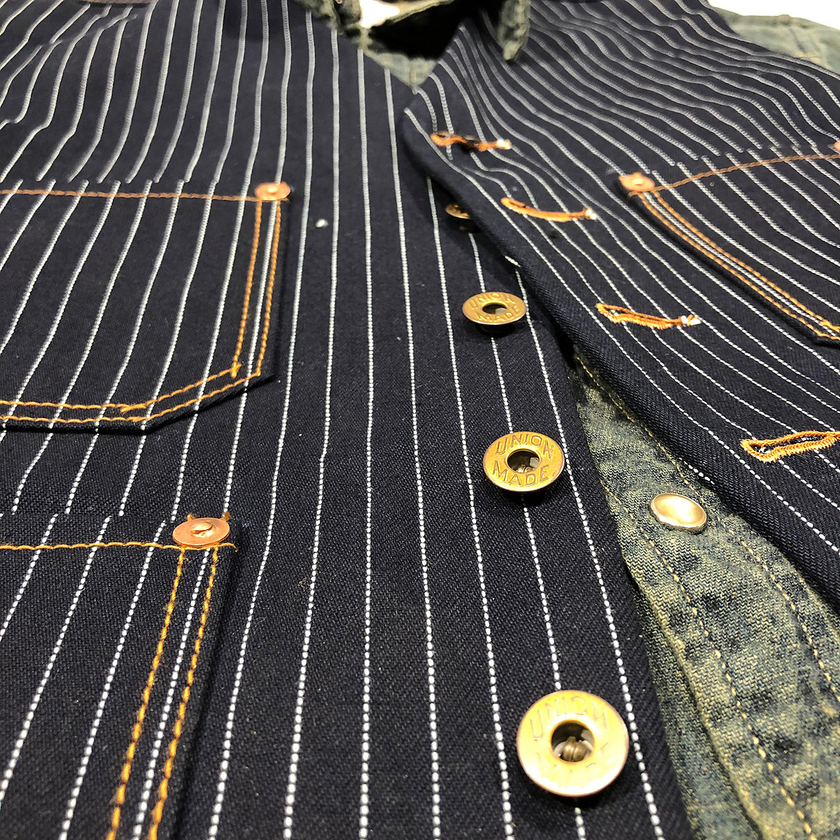 Waistcoat TYPE IH [ ICHIRO HACHIYA ] 13.5oz Japanese Indigo/Indigo WABASH White Selvage