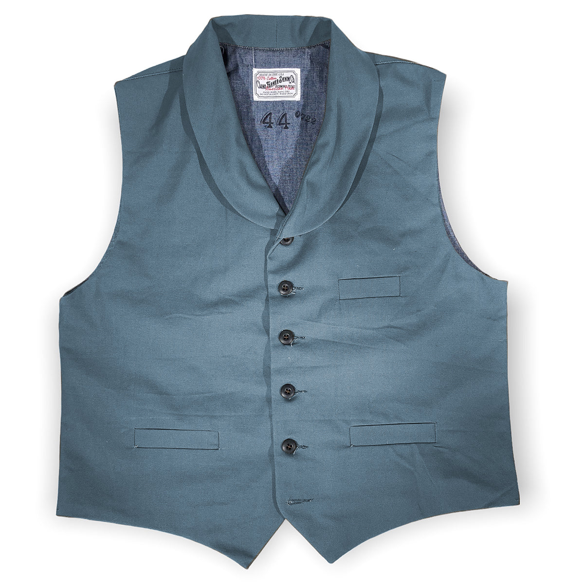 12oz Seagrass Duck Canvas Type D Waistcoat