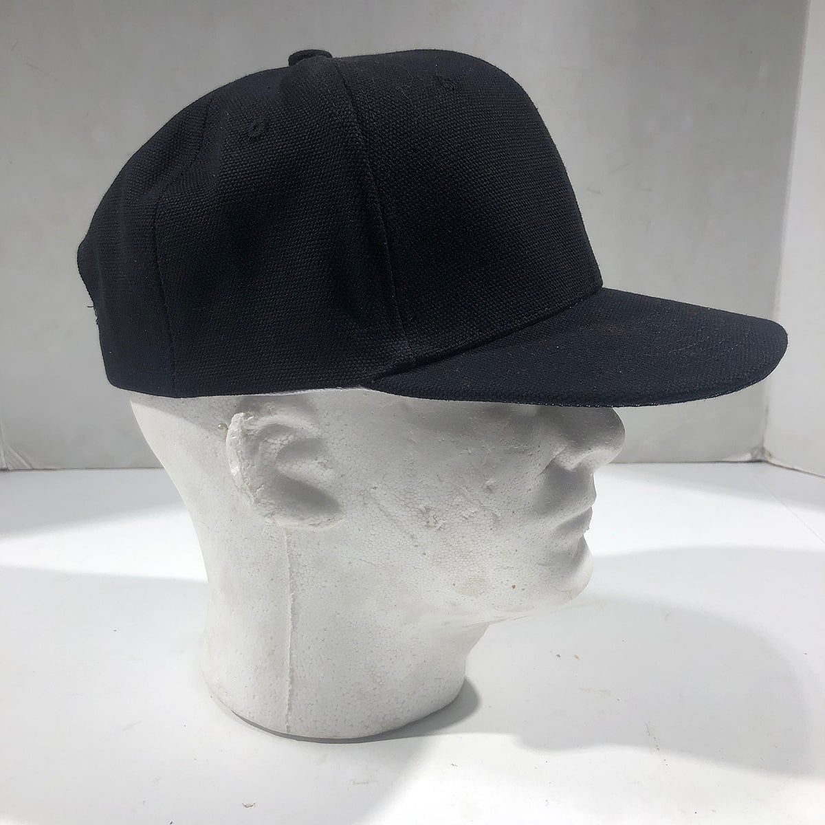 18oz USA Duck Canvas Snapback HAT Blank "BLACK"