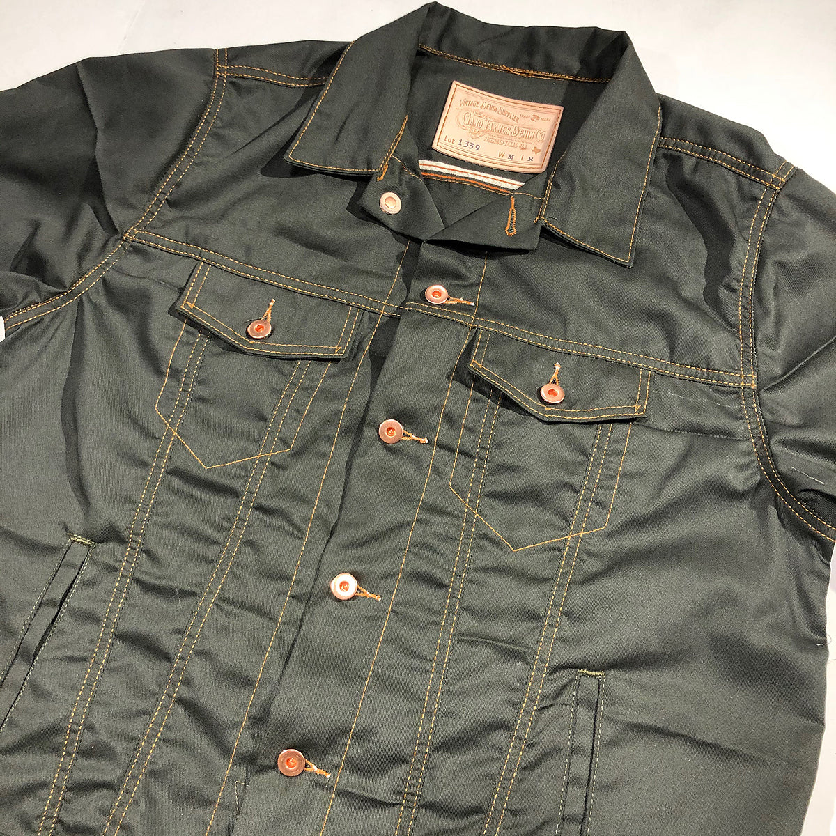 10oz 1960's [ Deadstock] Workman OD Green Selvage Twill Type III Jacket [ Modify ]