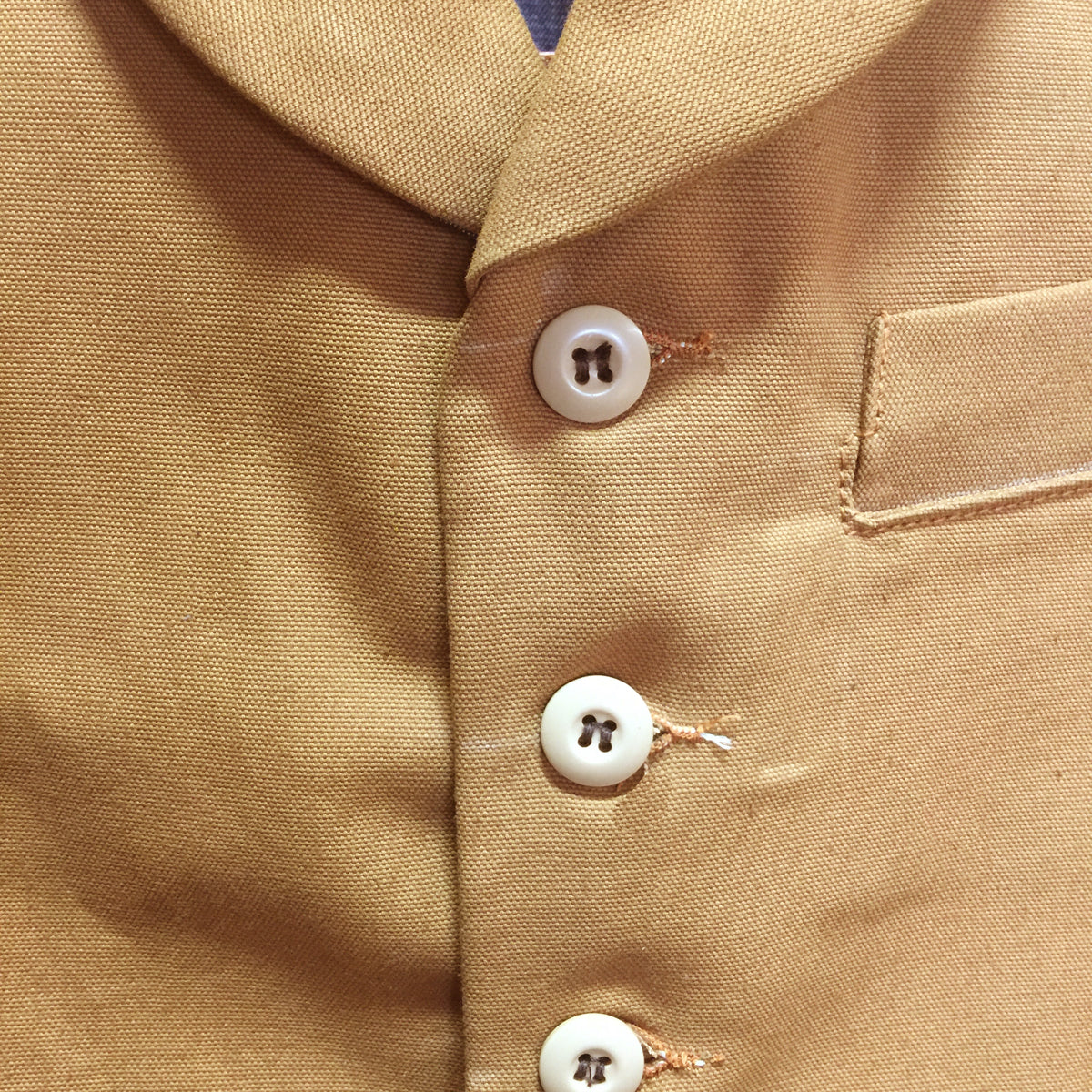 12oz Ochre Duck Canvas Type D Waistcoat