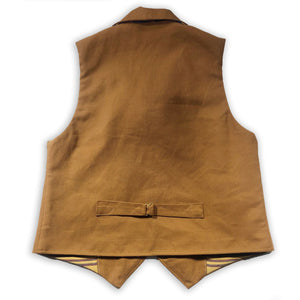 12oz Ochre Duck Canvas Type SW Waistcoat w/wool liner