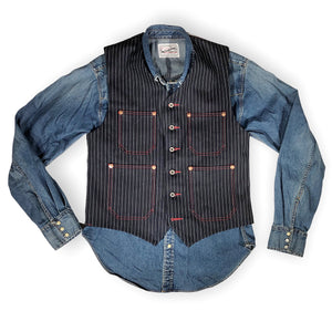 Waistcoat TYPE IH [ ICHIRO HACHIYA ] 13.5oz Japanese Indigo/Indigo WABASH White Selvage