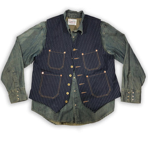 Waistcoat TYPE IH [ ICHIRO HACHIYA ] 13.5oz Japanese Indigo/Indigo WABASH White Selvage