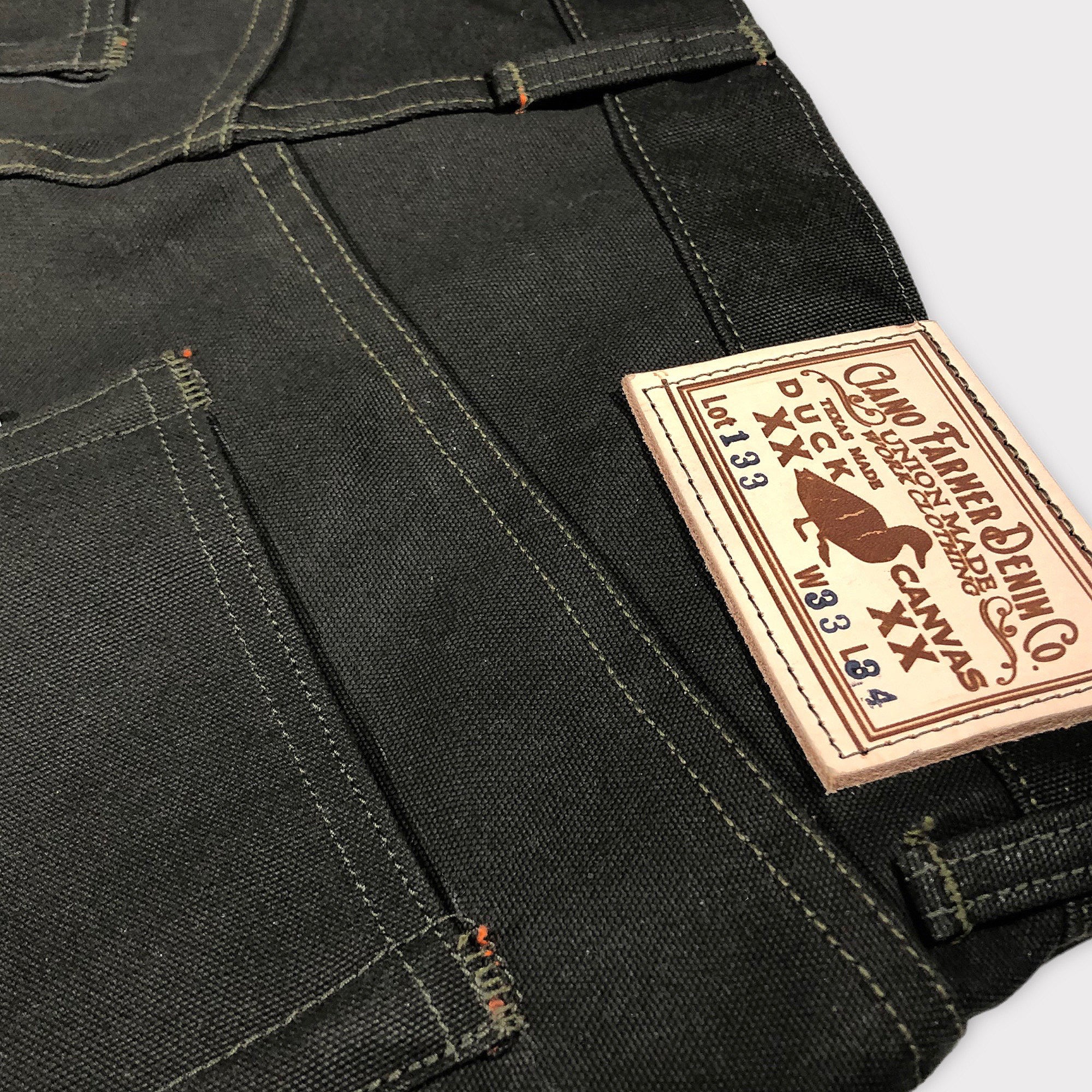 12oz Duck Canvas Olive 5 POCKET Version