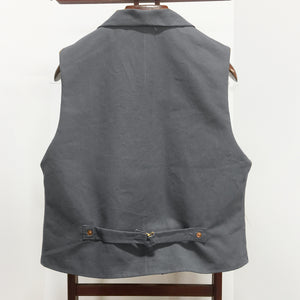 12oz Grey Duck Canvas Type D Waistcoat