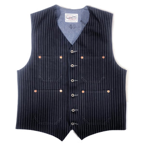 Waistcoat TYPE IH [ ICHIRO HACHIYA ] 13.5oz Japanese Indigo/Indigo WABASH White Selvage