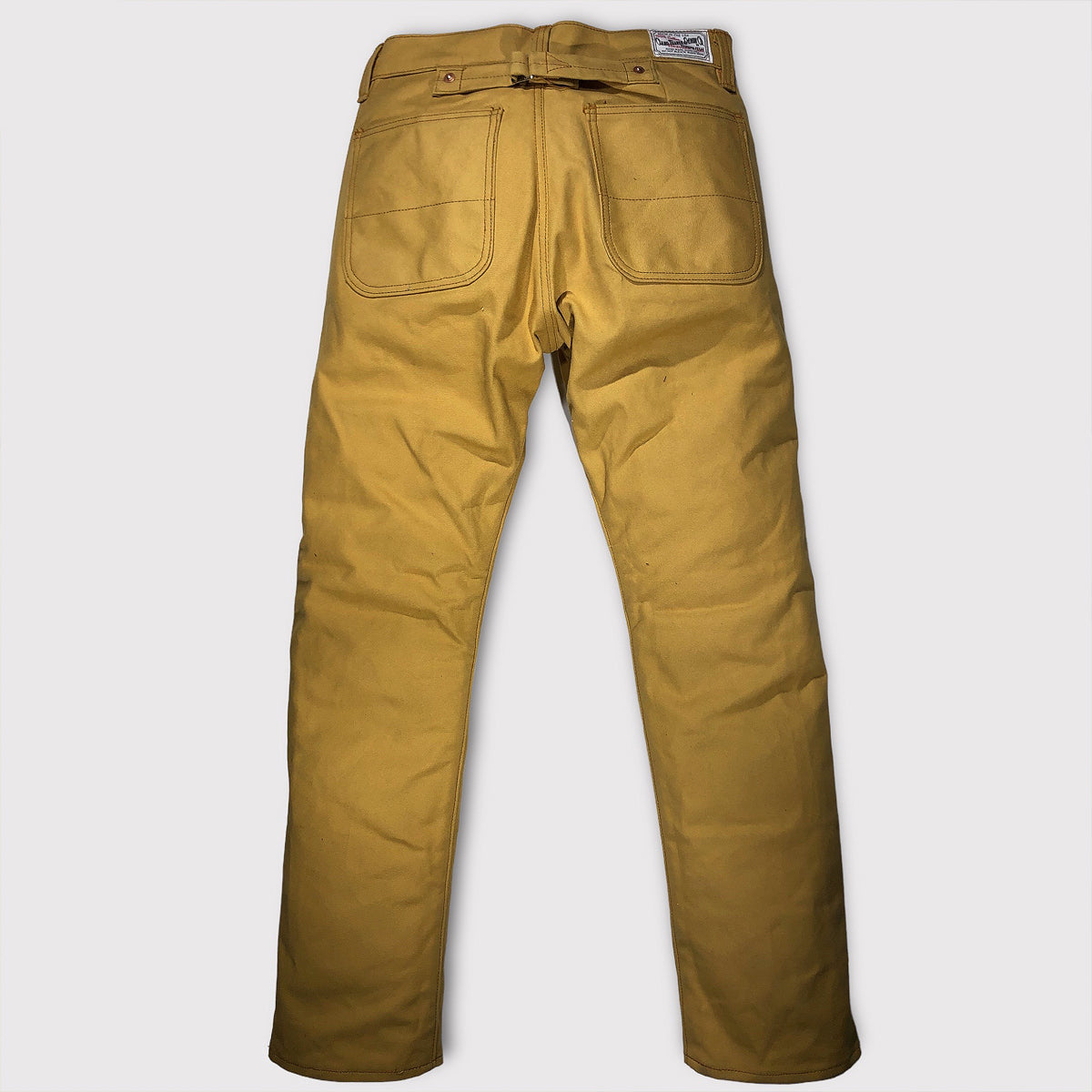 18oz Duck Canvas LITE OCHRE FIELD HAND Chino [ Back Patch Pockets ]