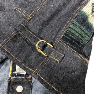 14oz Cone Mills Denim Cossack Jacket w/ Wool Insets